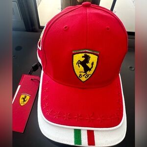 Ferrari Kid Red Cap -  One Size (Fits Women as Adjustable)